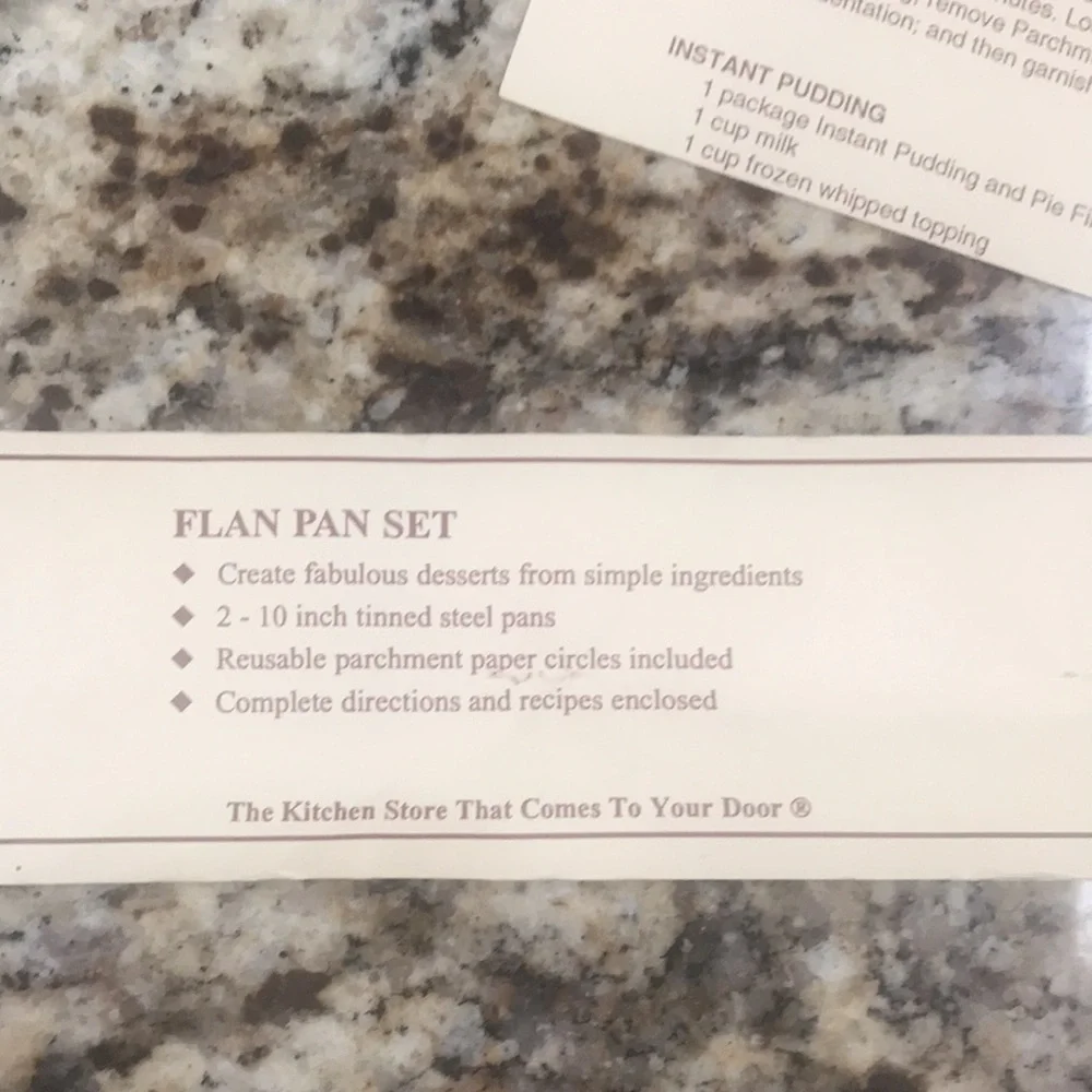Pampered Chef Bundle - Flan Pan 2 Piece Set, 2 Measure Cups & Fondue Set